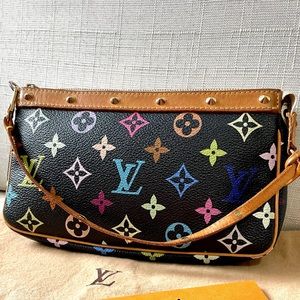 Louis Vuitton multicolor noir pochette accessories